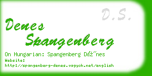 denes spangenberg business card